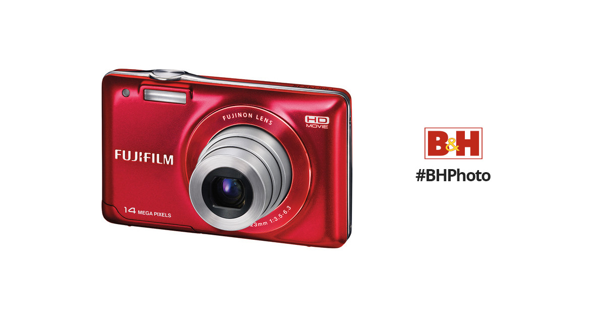 FUJIFILM FinePix JX500 Digital Camera (Red) 16210334 B&H Photo