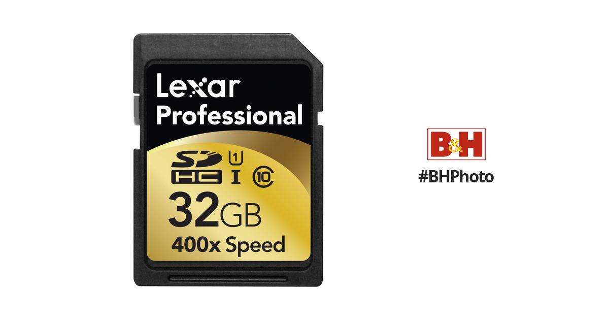 Lexar 32GB SDHC Professional 400x Class 10 UHS-I LSD32GCTBNA400