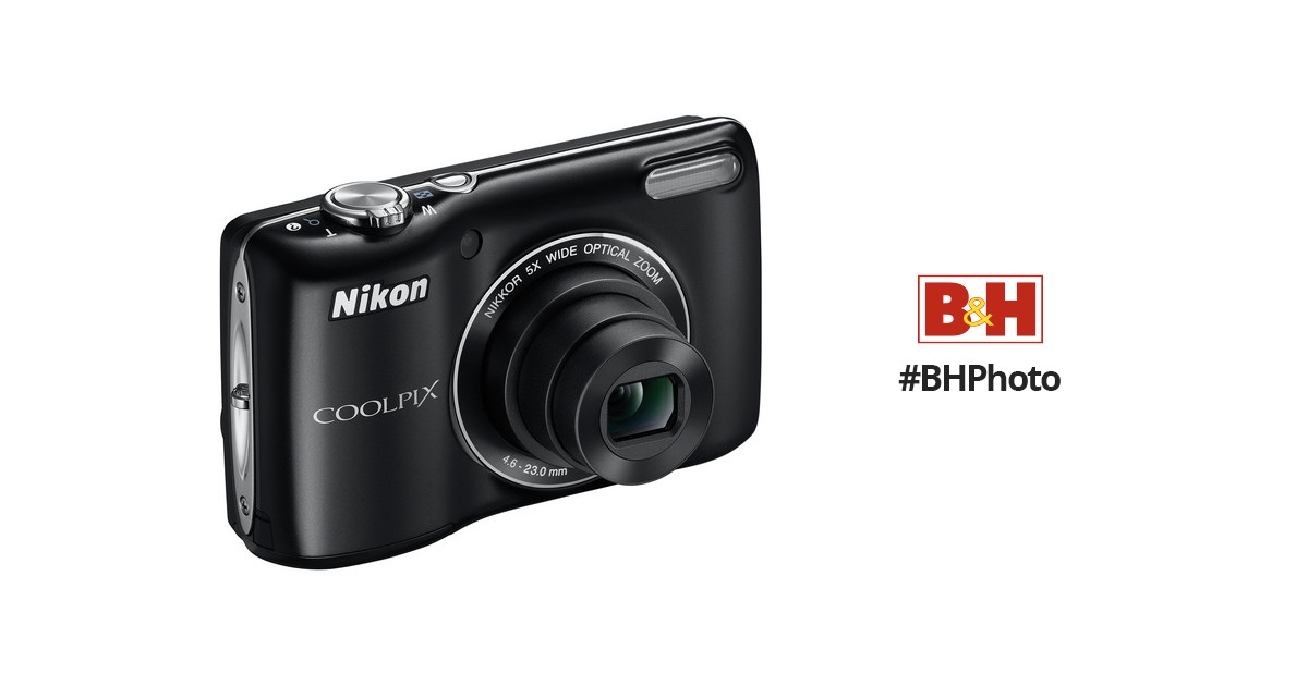Nikon Coolpix L26 Digital Camera (Black) 26298 B&H Photo Video