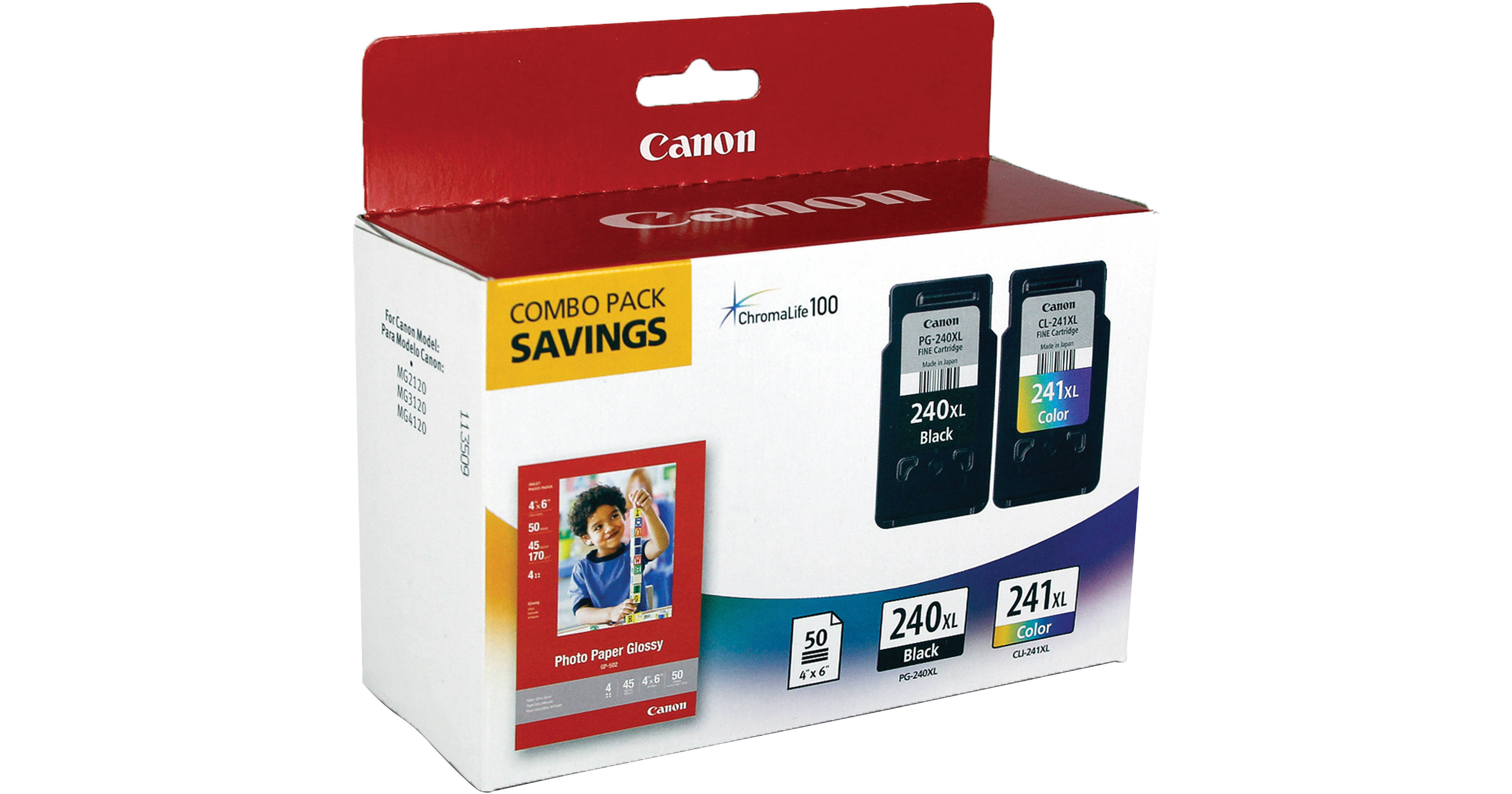 Canon PG-240XL / CL-241XL Ink Cartridge Combo Pack 5206B005 B&H