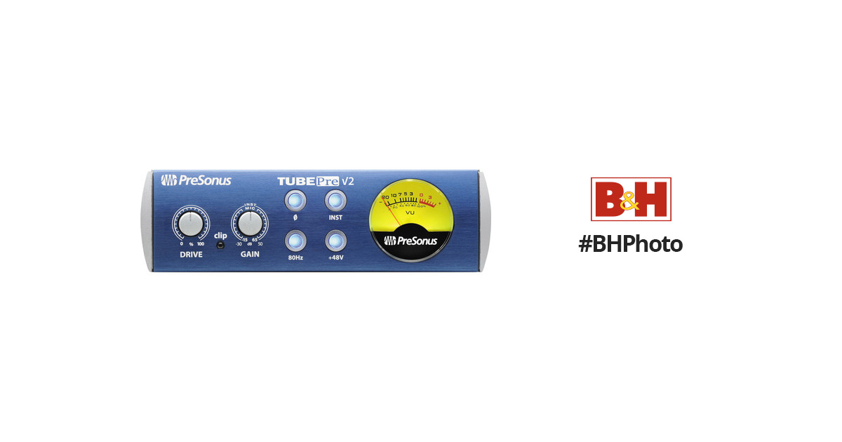PreSonus TubePre v2 - Tube Preamplifier/DI Box TUBEPRE V2 B&H
