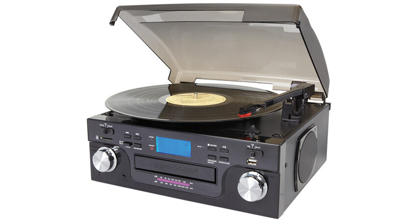 Crosley Radio CR6008A Tech Turntable CR6008A-BK B&H Photo Video