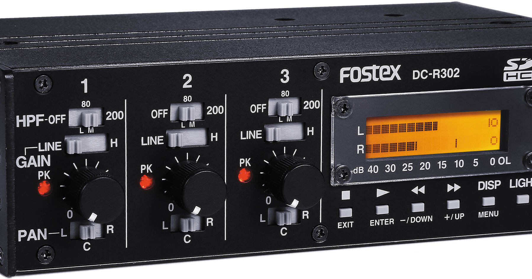 Fostex DC-R302 3-Channel Audio Mixer and Stereo Recorder DC-R302