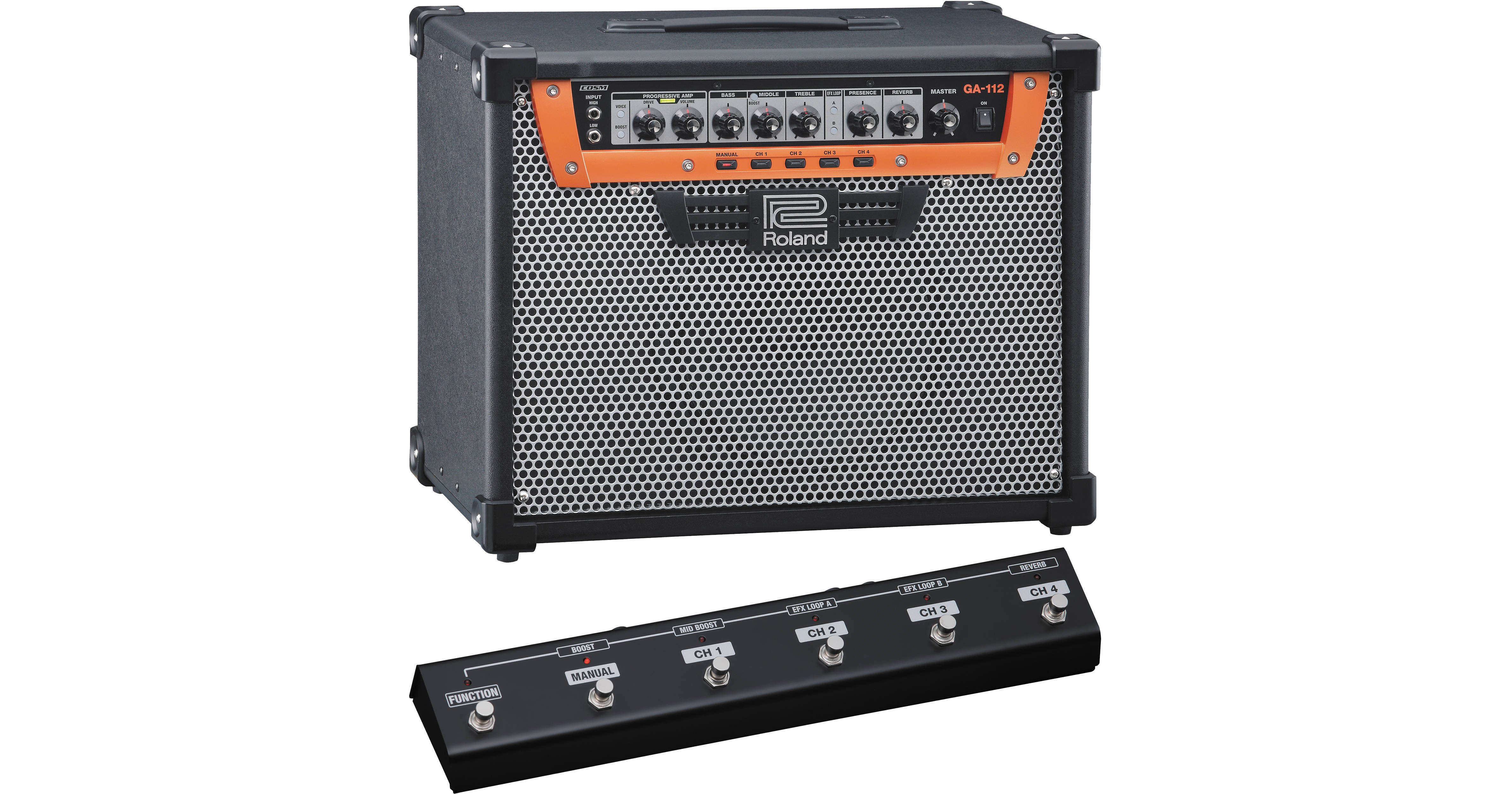 Roland GA112 Guitar Amplifier with GAFC GA Foot GA112C B&H