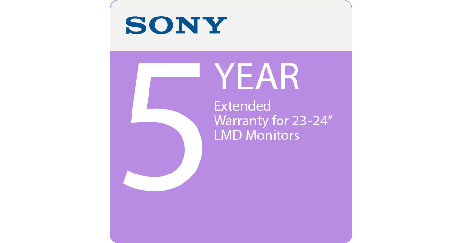 Sony 5Year Extended Warranty for 2324" LMD SPSLMDHG24EW5 B&H