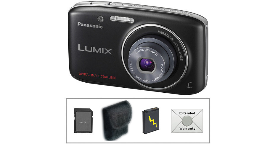 Panasonic Lumix DMC-S2 Digital Camera (Black) with Deluxe