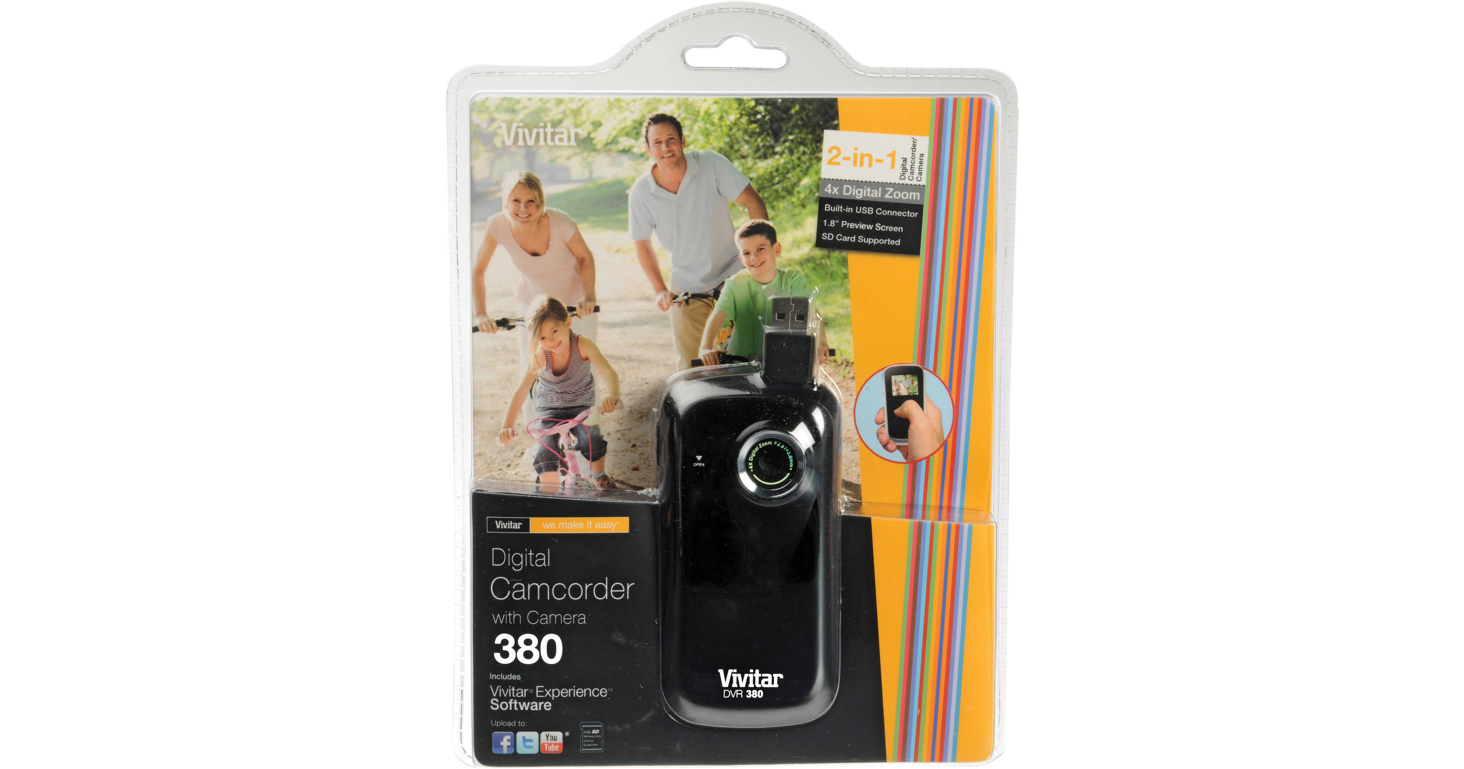 Vivitar DVR 380 Camcorder Tripod Folding Table-Top Tripod for Compact Digital Cameras and Camcorders Approx 5 H