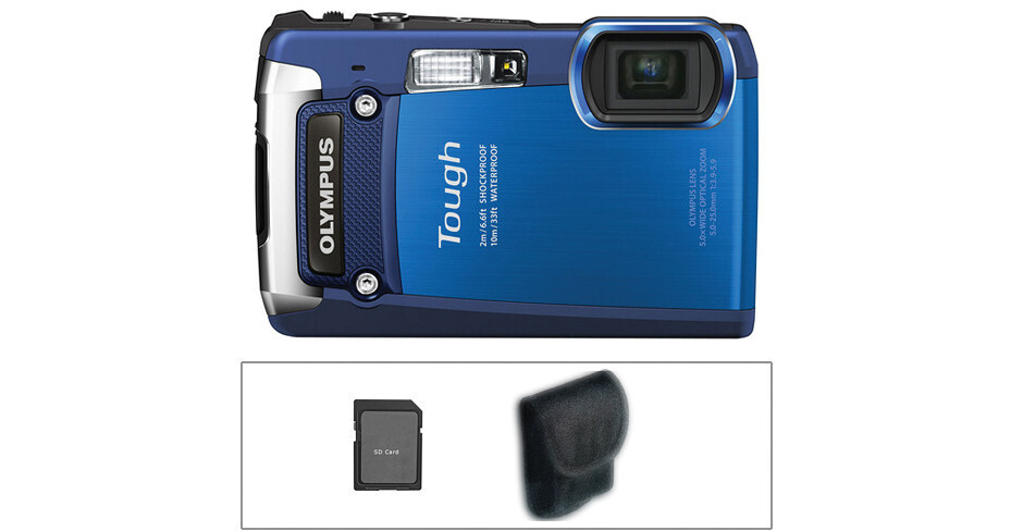 Olympus Tough TG-820 Digital Camera (Blue) with Basic Accessory