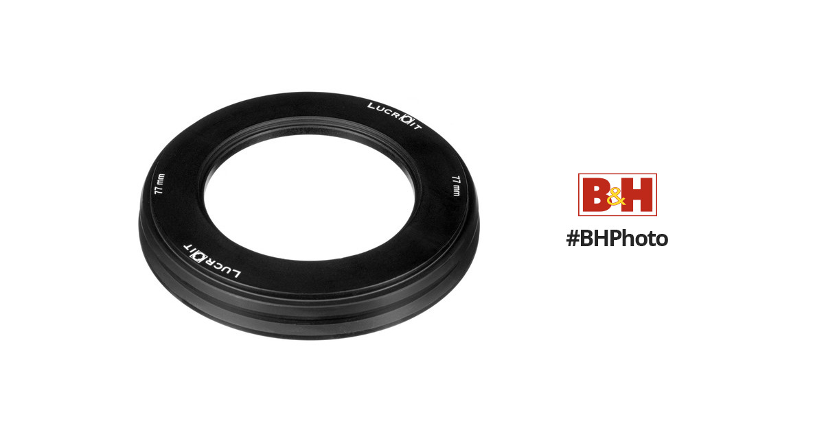 Formatt-Hitech LucrOit 77mm Adaptor Ring with Front Filter HTL10077 Black