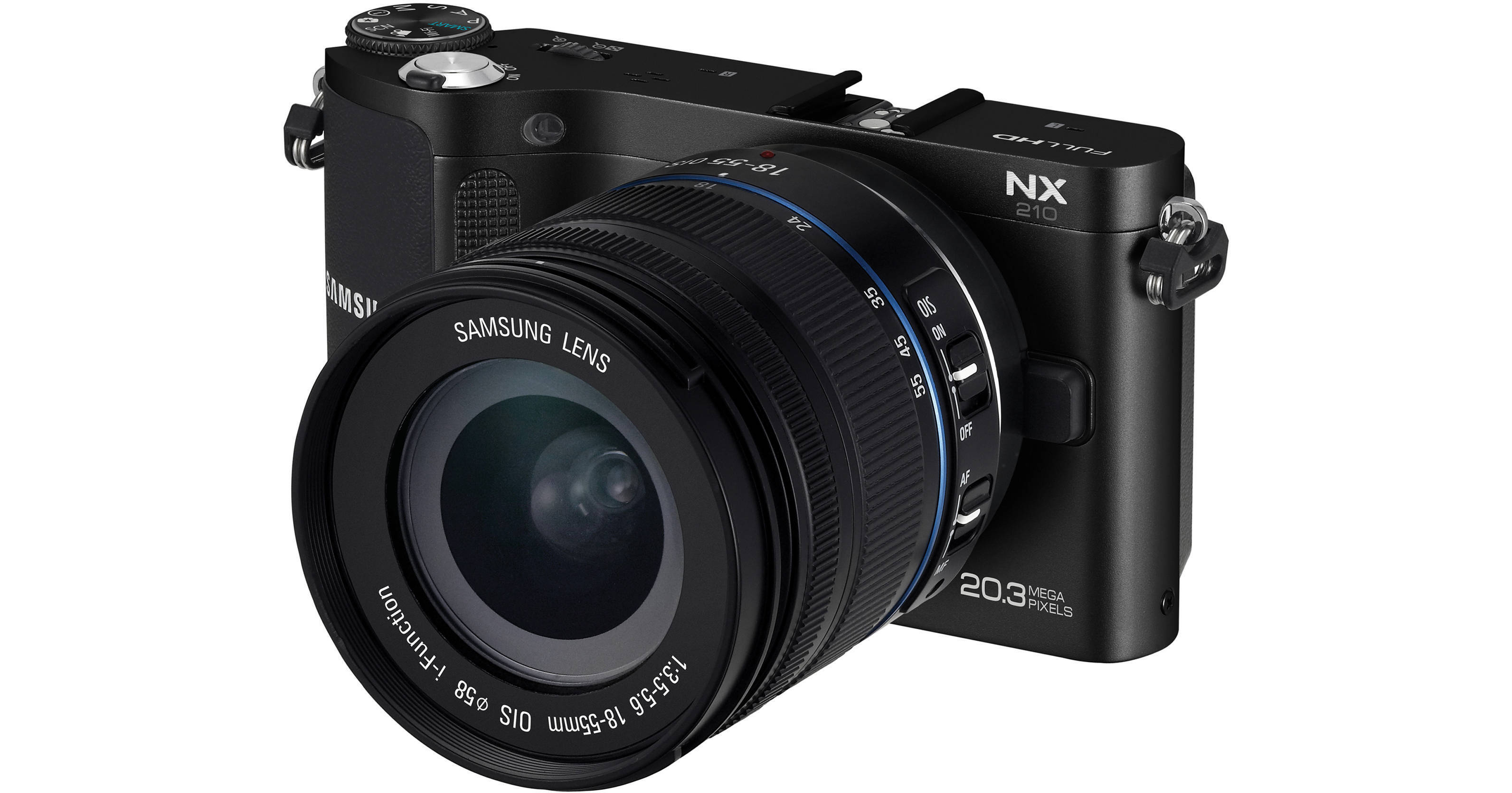 Samsung NX210 Mirrorless WiFi Digital Camera EVNX210ZBSBUS B&H