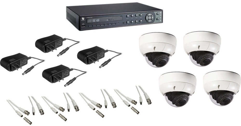 EverFocus ECOR264-4F2 4-channel H.264 DVR (500 GB) System Kit