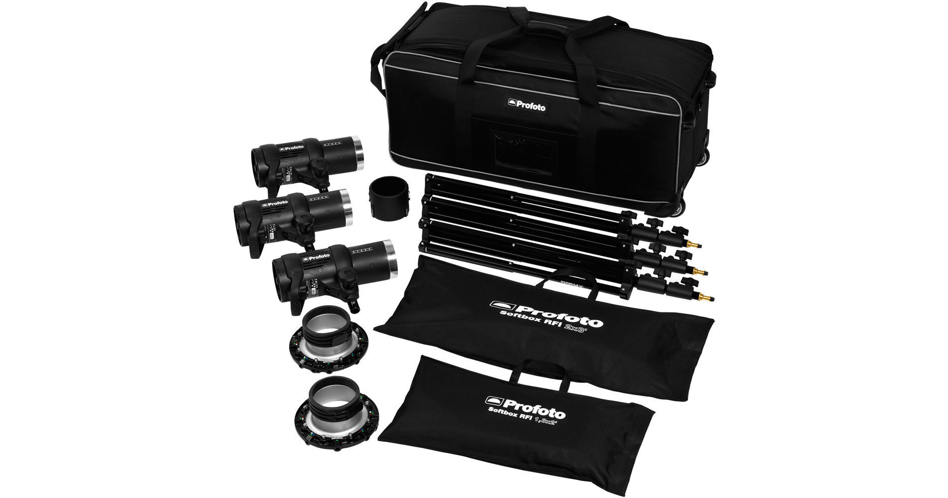Profoto D1 Air 3 Head Studio Kit - 1- 250W/s / 2- 500W/s 901086