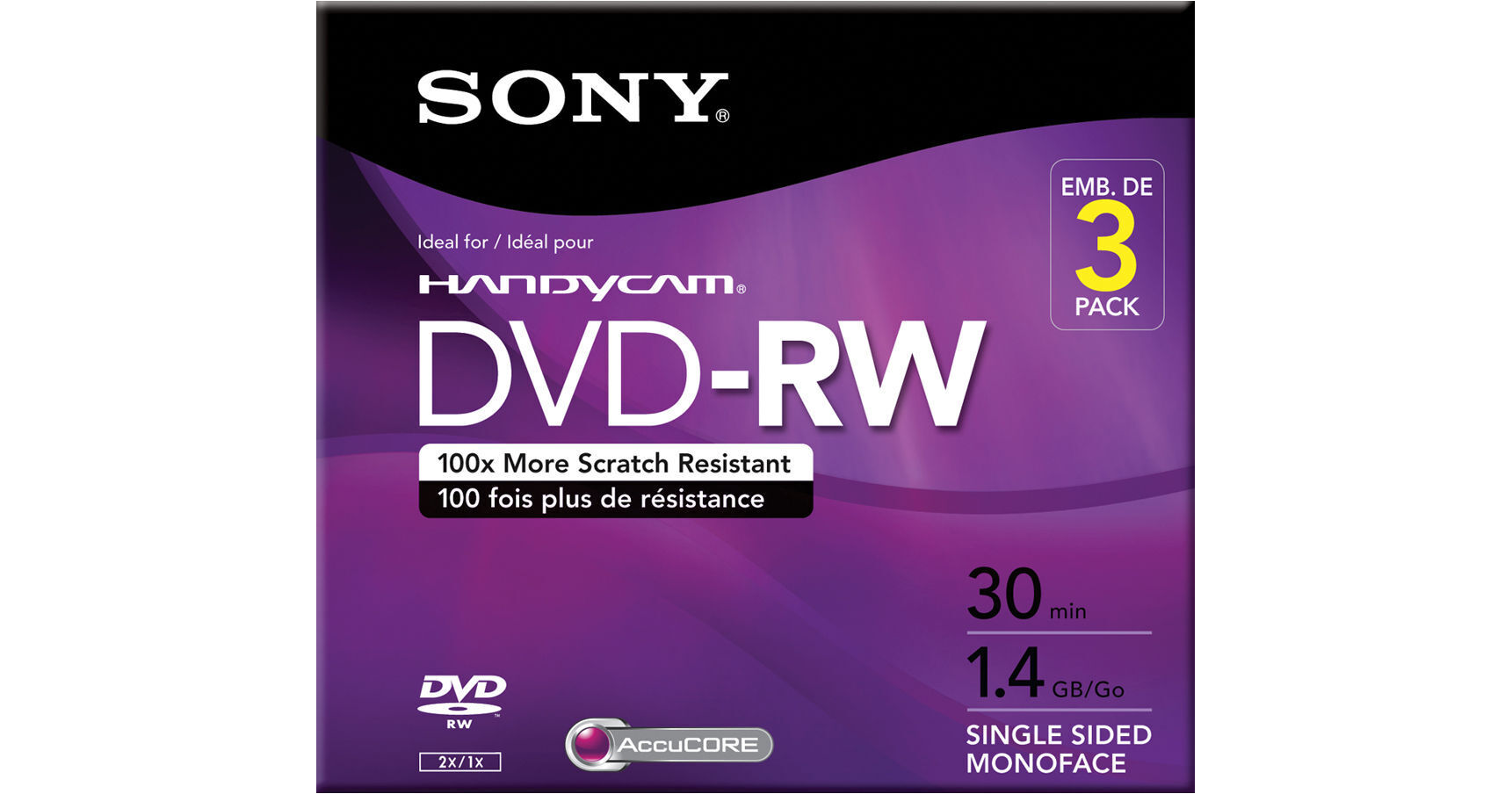 Sony DVDRW with Hangtab (8cm, 3Pack) 3DMW30R2HC B&H Photo Video