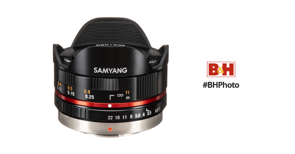 Samyang 7.5mm f/3.5 UMC Fisheye MFT Lens - Black SY75MFT-B B&H