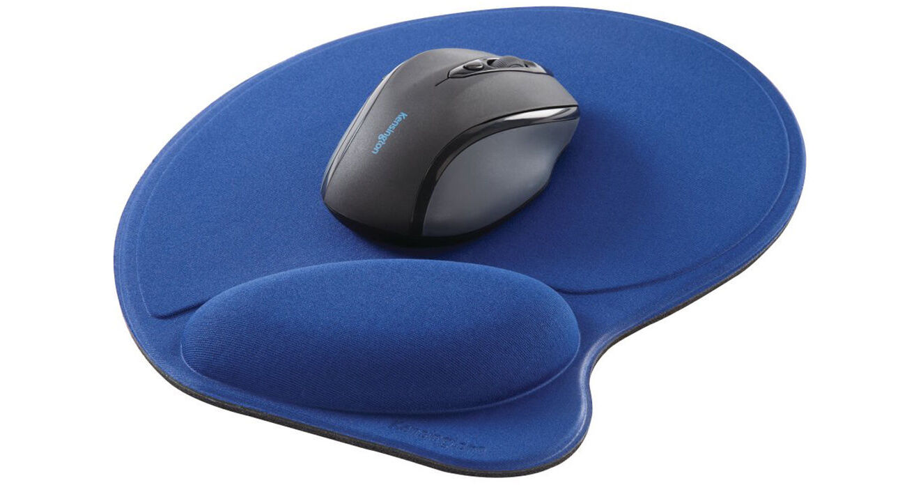 Kensington Wrist Pillow Mouse Pad with Wrist Rest (Blue)