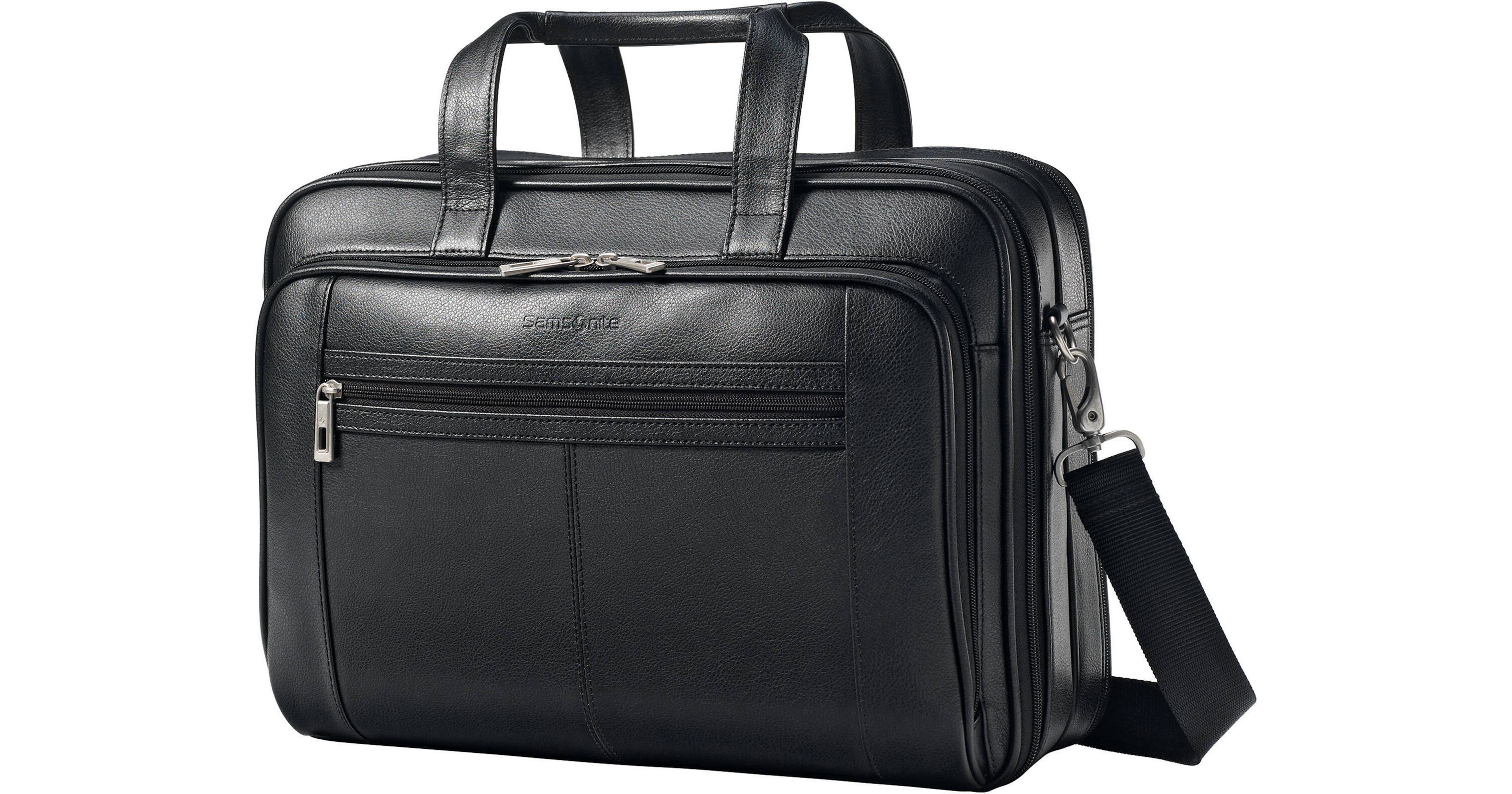 samsonite leather checkpoint friendly brief