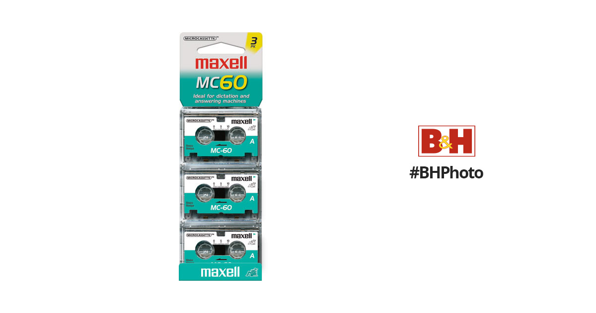 Maxell MC-60 UR - 60 Minute UR Microcassettes (3 Pack)