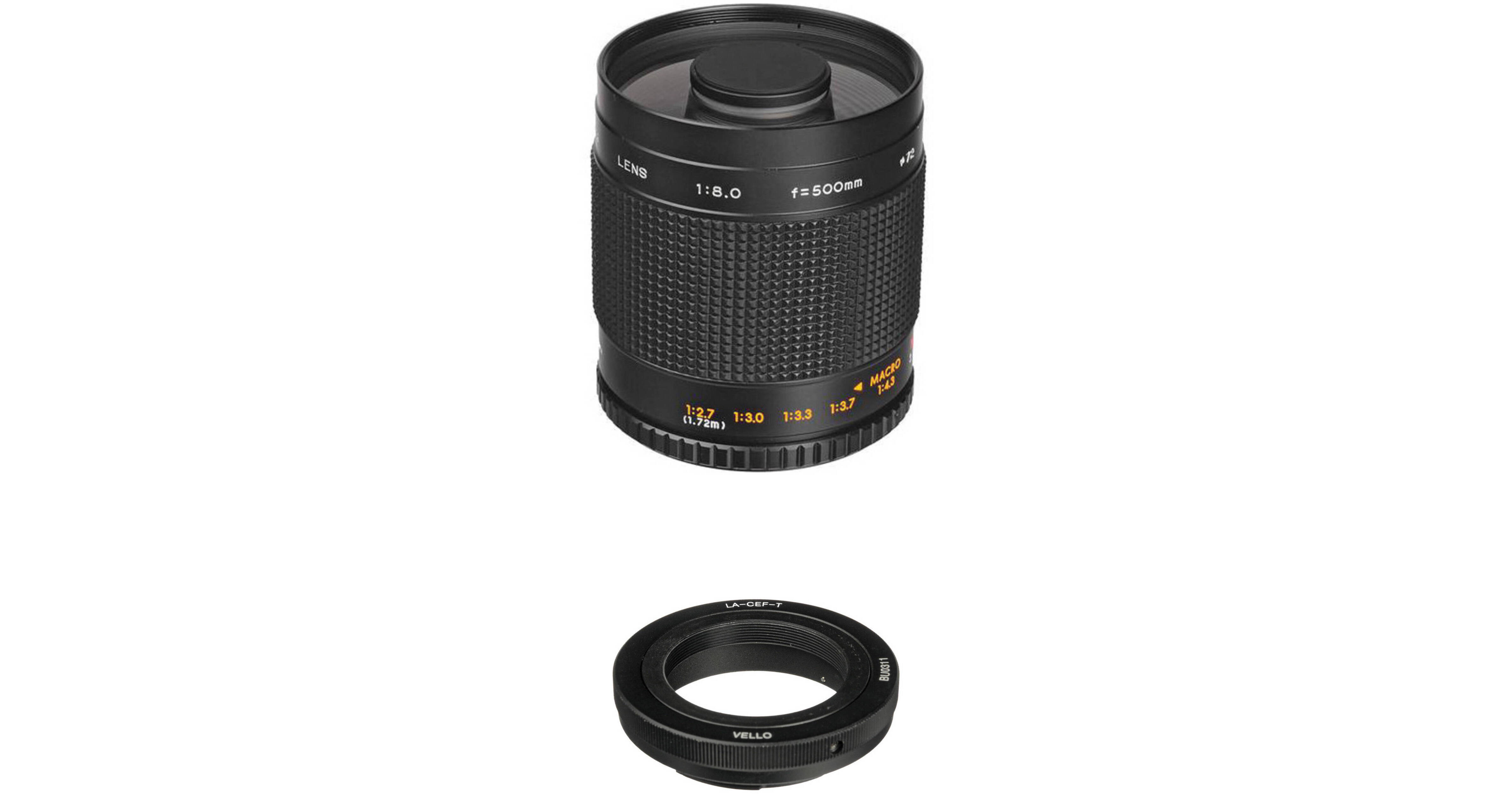 Samyang 500mm f/8.0 Mirror Lens with Canon Lens Adapter Kit B&H