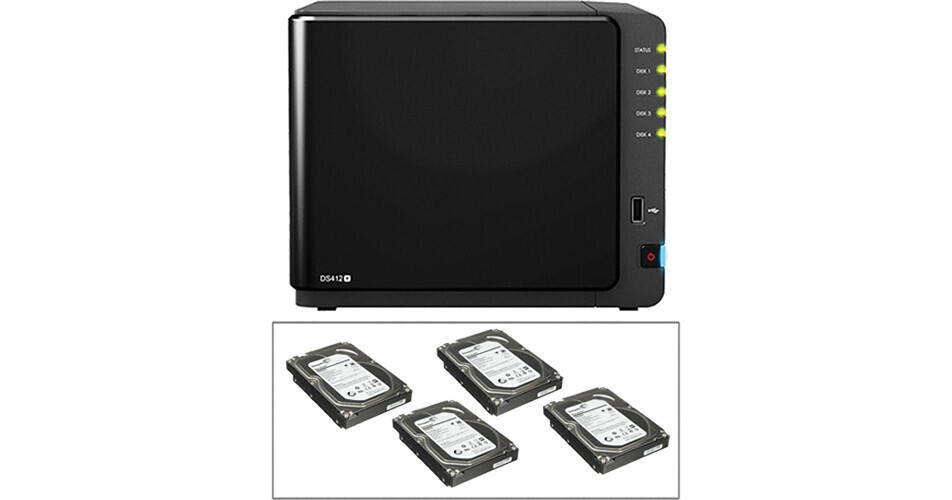 Synology 12 TB (4x3TB) Diskstation DS412+ 4-Bay All-in-1 NAS