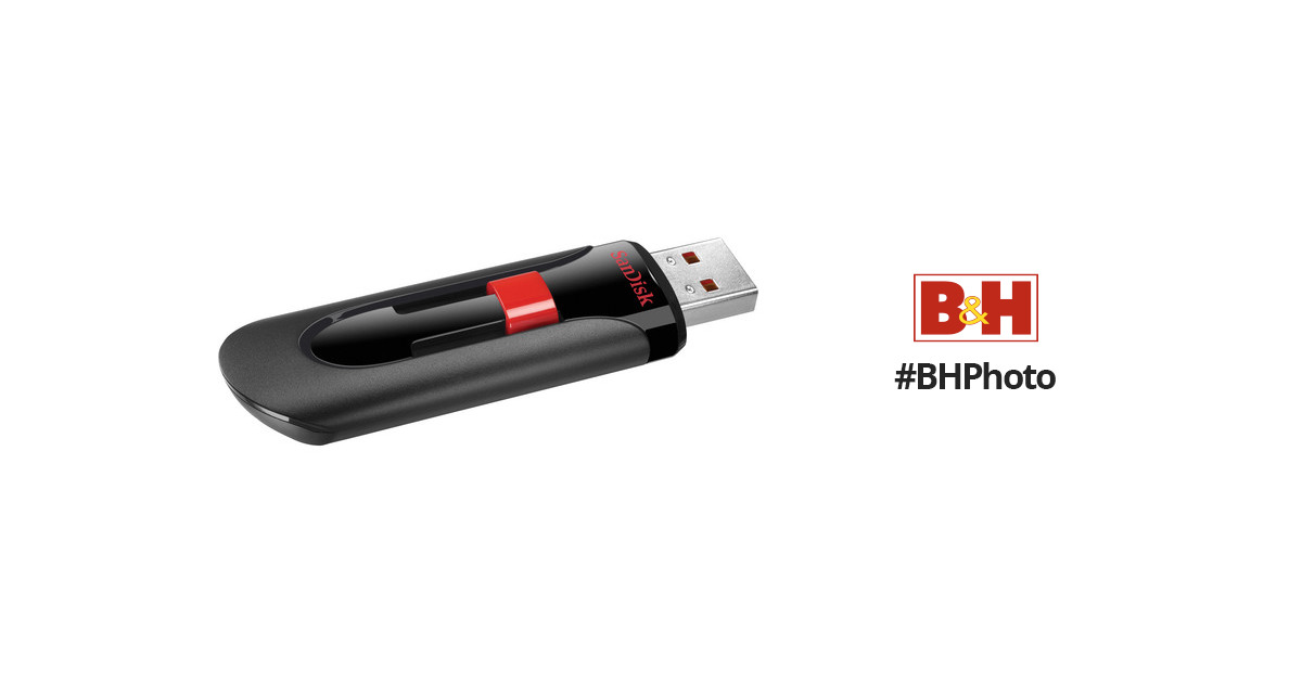 SanDisk 16GB Cruzer Glide USB Flash Drive SDCZ60-016G-B35 B&H