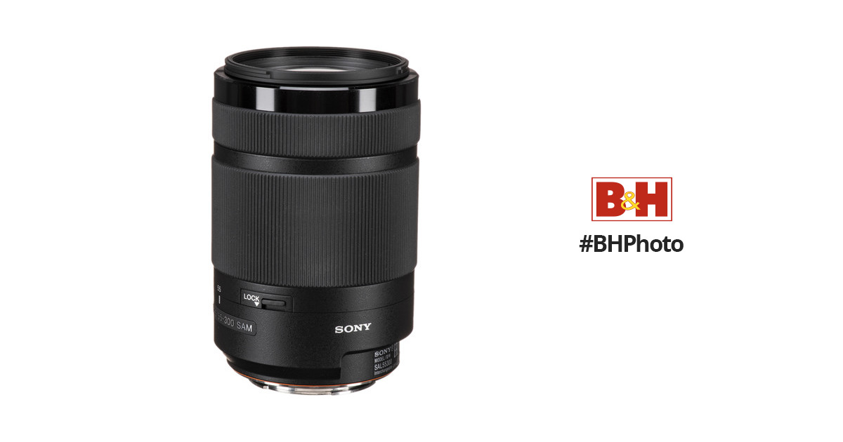 Sony DT 55-300mm f/4.5-5.6 SAM Lens SAL55300 B&H Photo Video