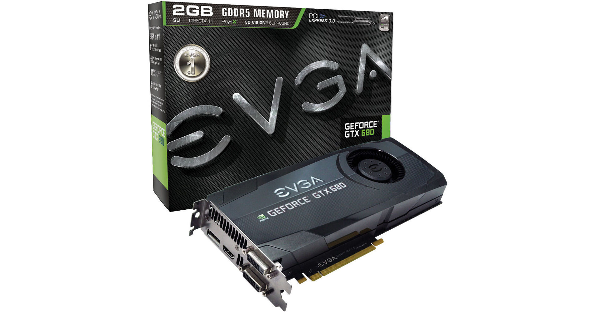 EVGA nVIDIA GeForce GTX 680 2 GB GDDR5 Graphics 02G P4 2680 KR