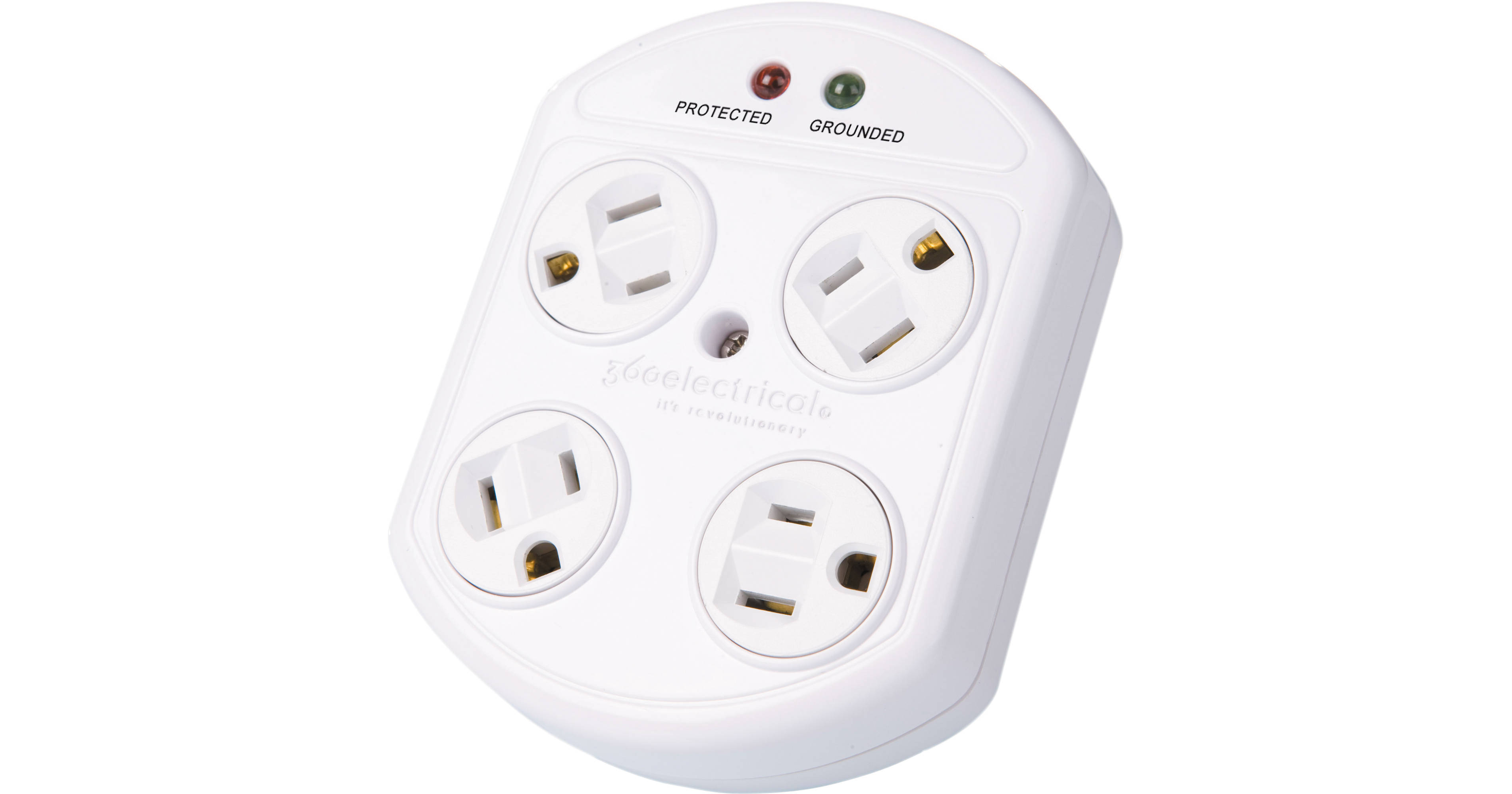 360 Electrical 4 Outlet Rotating Surge Protector 36035W B&H