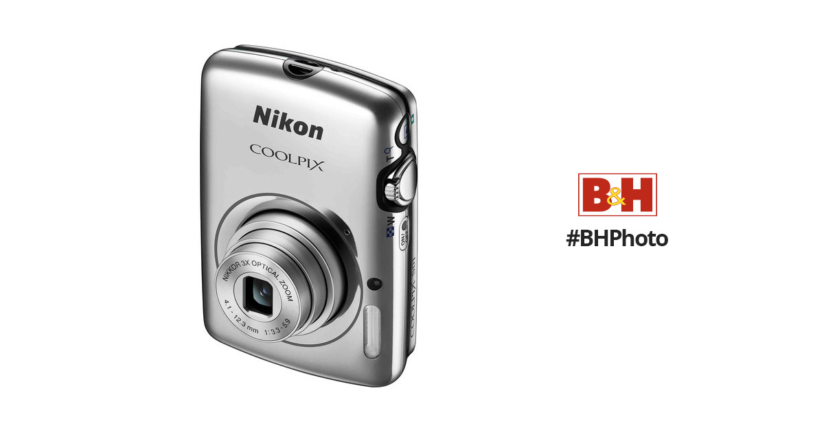 Nikon COOLPIX S01 Digital Camera (Silver) 26347 B&H Photo Video