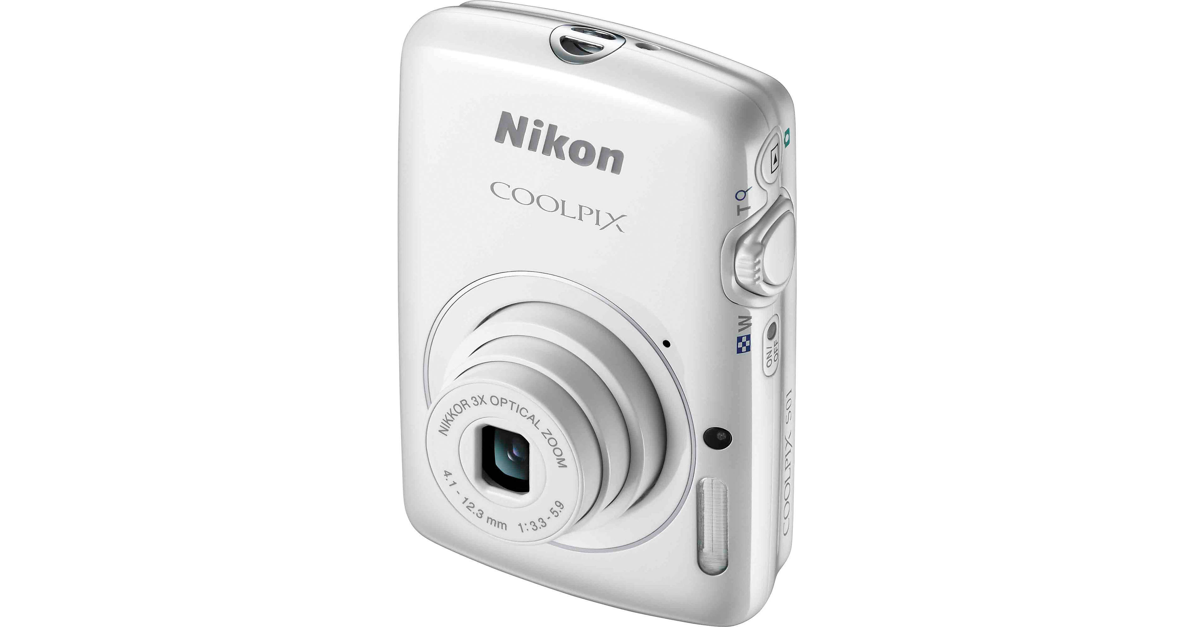 Nikon COOLPIX S01 Digital Camera (White) 26349 B&H Photo Video