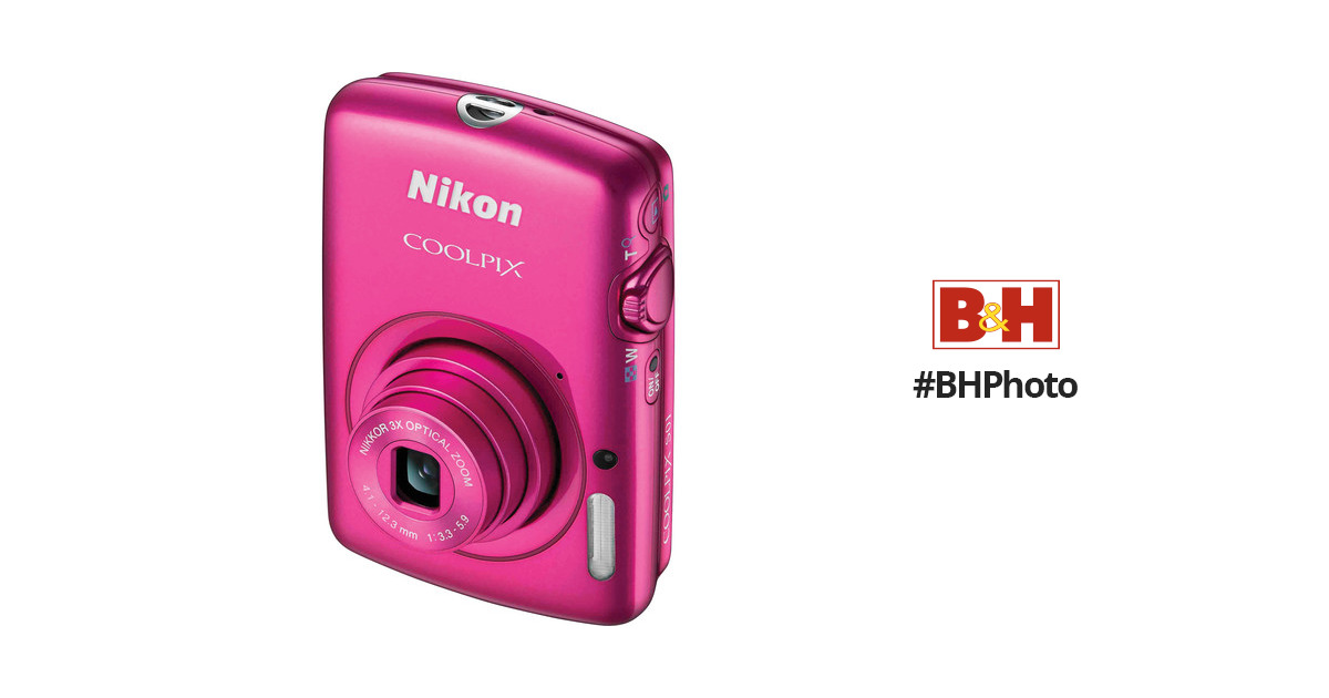 Nikon COOLPIX S01 Digital Camera (Pink) 26350 B&H Photo Video