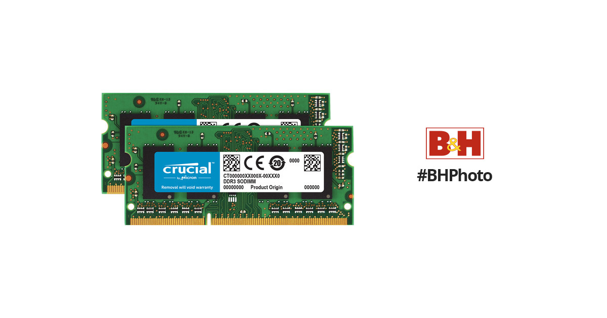 Crucial 8GB (2 x 4GB) 204-pin SODIMM DDR3 PC3-10600