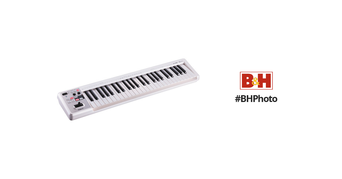 Roland A-49 - MIDI Keyboard Controller (White) A-49-WH B&H Photo