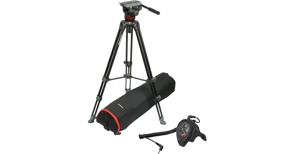 Manfrotto MVH502A Fluid Head and MVT502AM Tripod With LANC