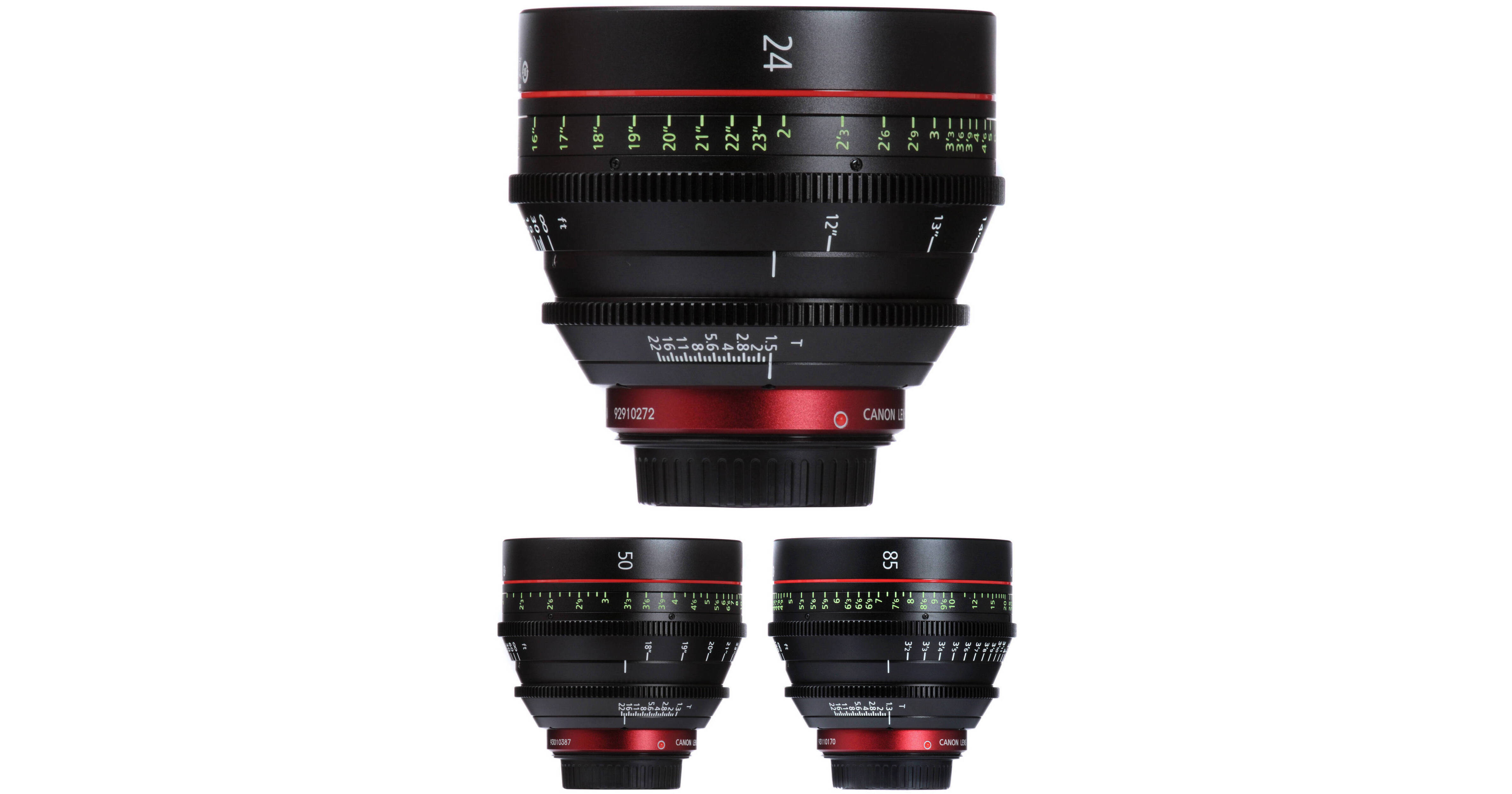 Canon EF Cinema Prime Lens Kit (24, 50, 85mm) B&H Photo Video