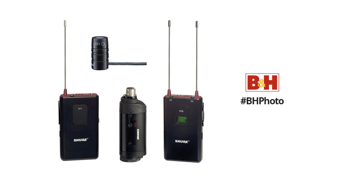 Shure FP Wireless Bodypack, Lavalier & Plug-on Combo FP135/83-G4