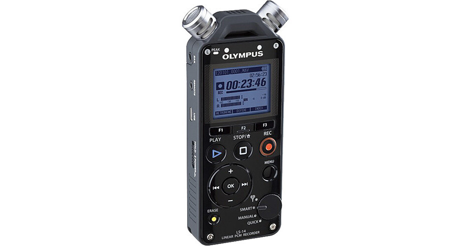 Stevig Schiereiland reputatie Olympus LS-14 Linear PCM Recorder (Black) V409141BU000 B&H Photo