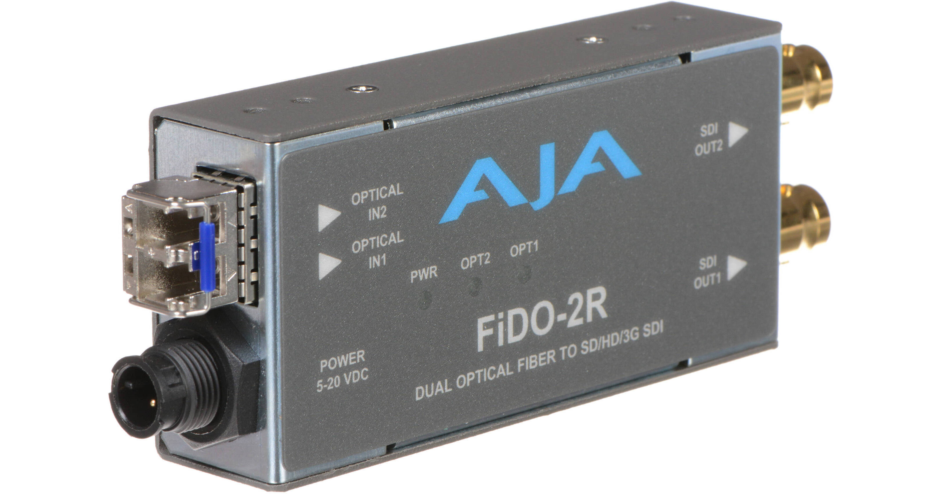 AJA FiDO Dual-Channel LC Fiber to 3G-SDI Mini Converter