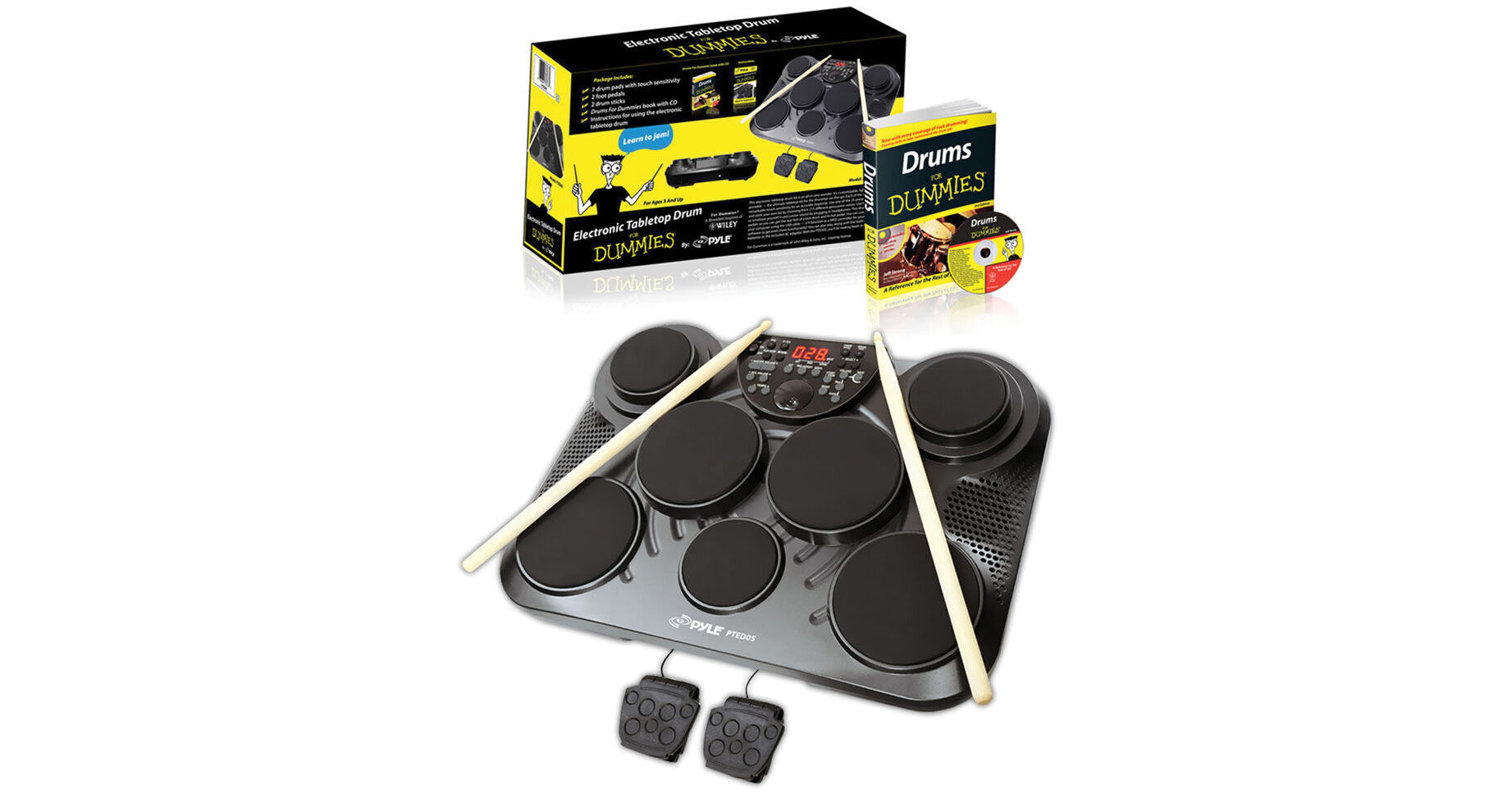 Pyle Pro Electronic Tabletop Drum for Dummies PTED05 B&H Photo