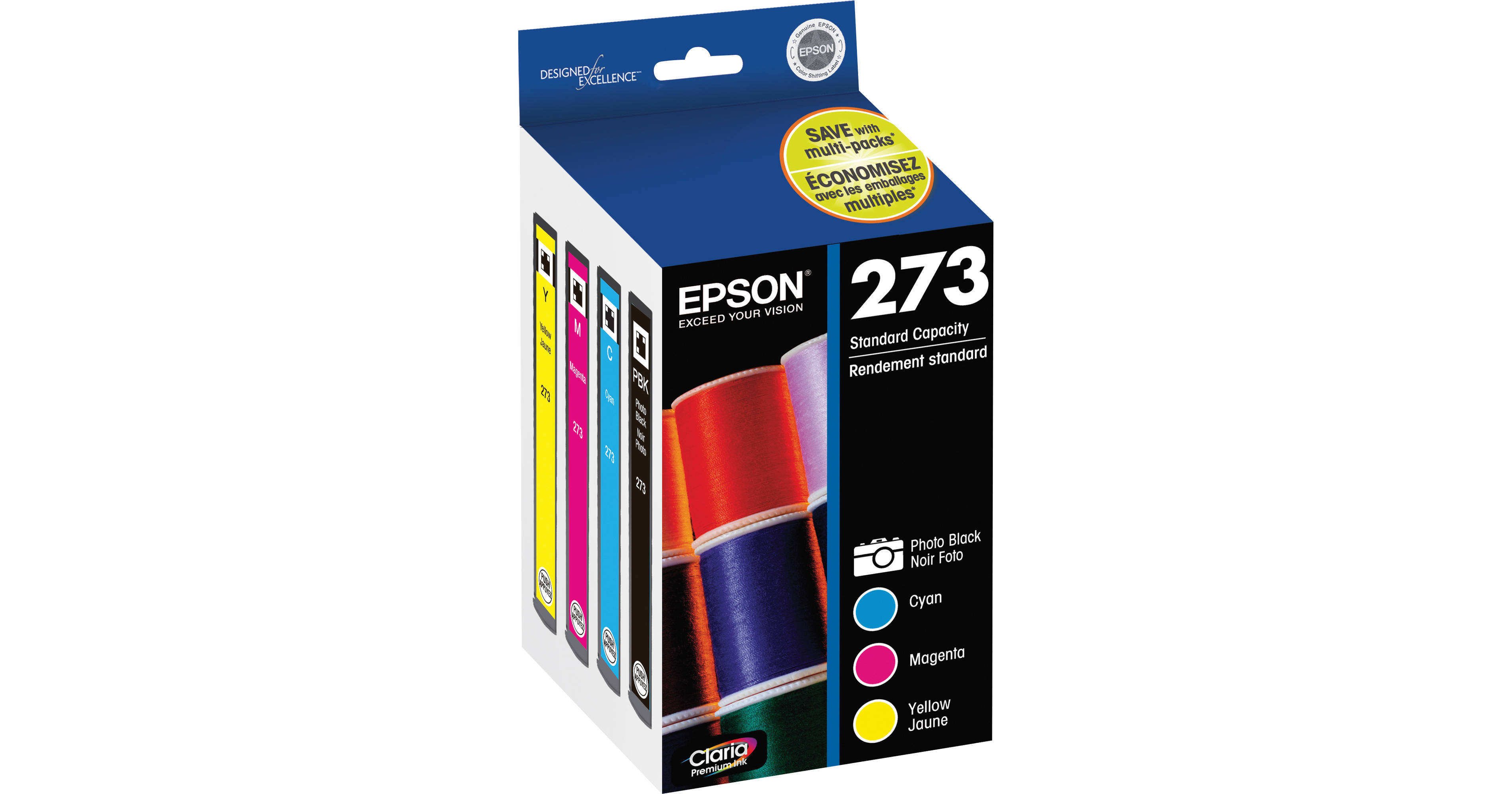 Epson 273 Claria Premium Ink Cartridge Multi-Pack T273520-S B&H