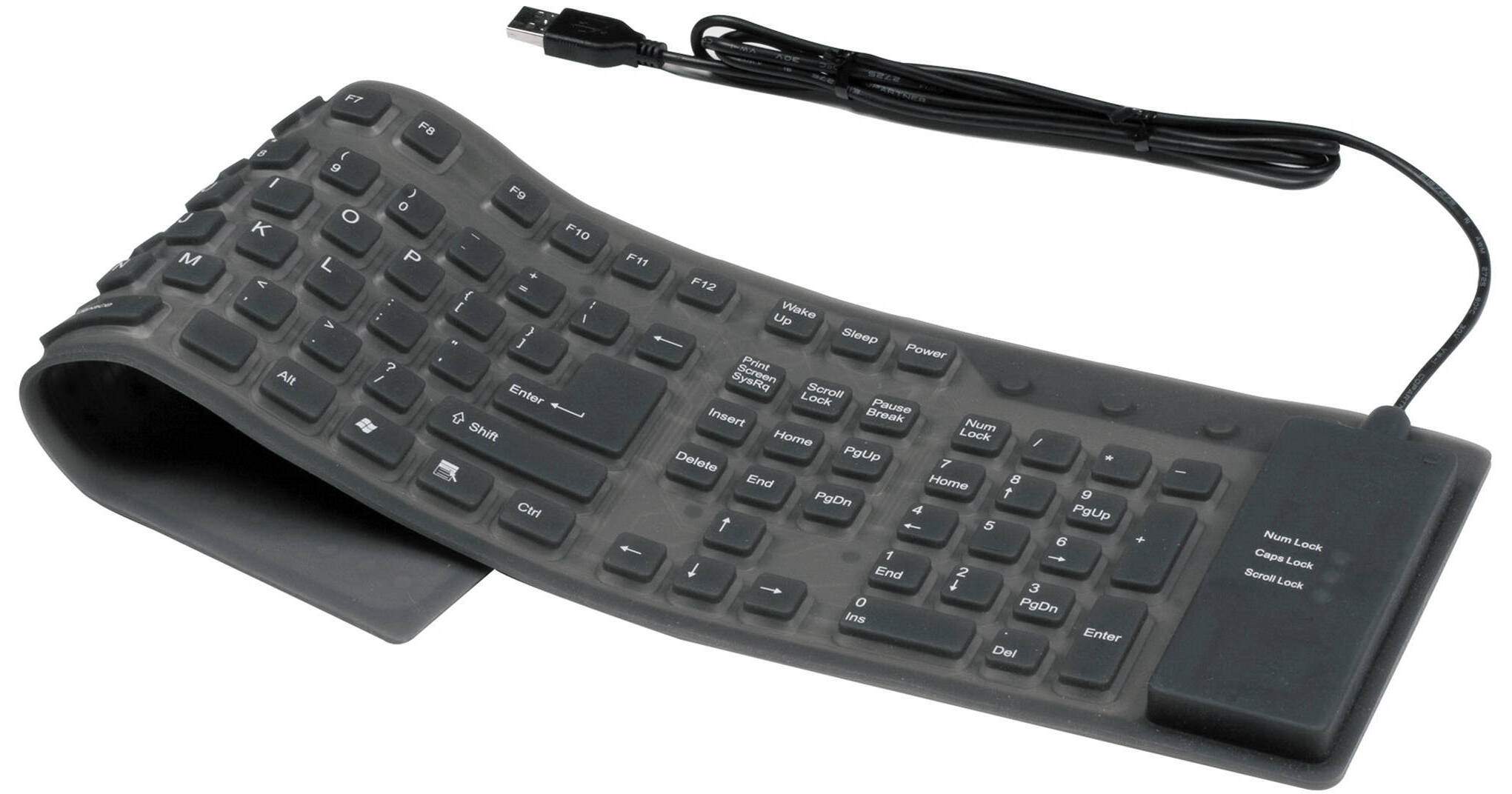 Targus Flexible FullSize Mobile Keyboard (Black) AKB13US B&H
