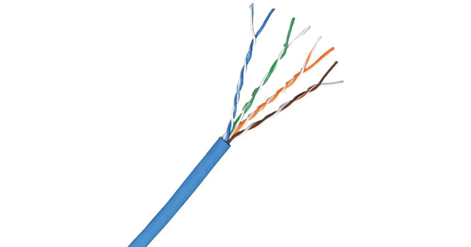 Micro Connectors 1000 Feet Cat6 Plenum Solid Ethernet Bulk (23AWG) Cable-Blue (TR4-560PBL)