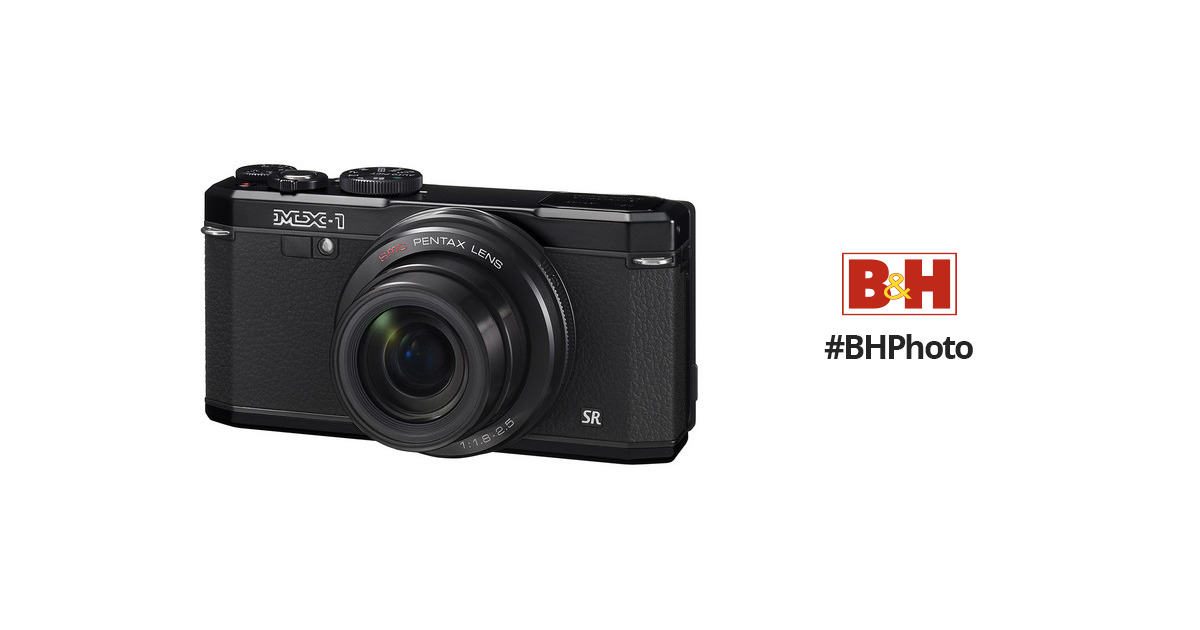 Pentax MX-1 Digital Camera (Black) 12622 B&H Photo Video