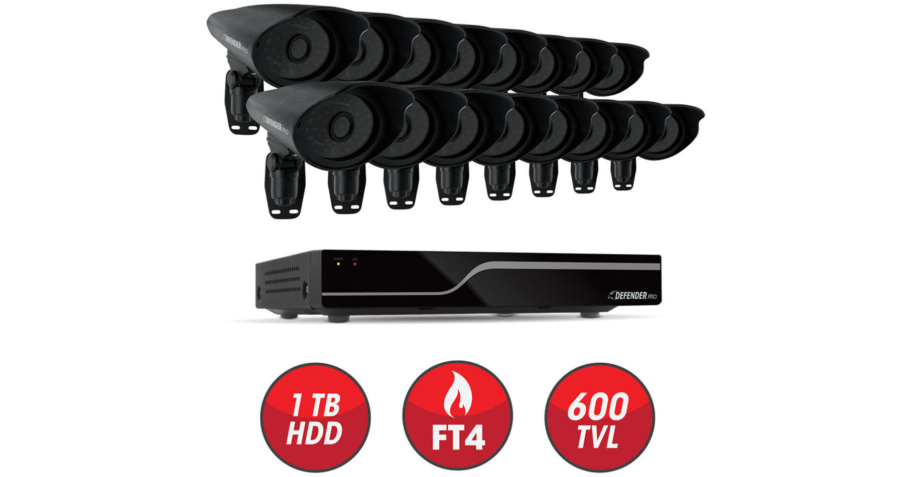 Defender 21117 16-Channel DVR with 16 Ultra Hi-res Outdoor 21117