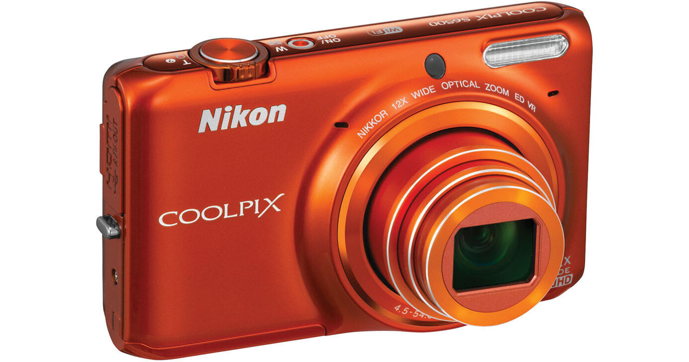 Nikon COOLPIX S6500 Digital Camera (Orange) 26373 B&H Photo Video