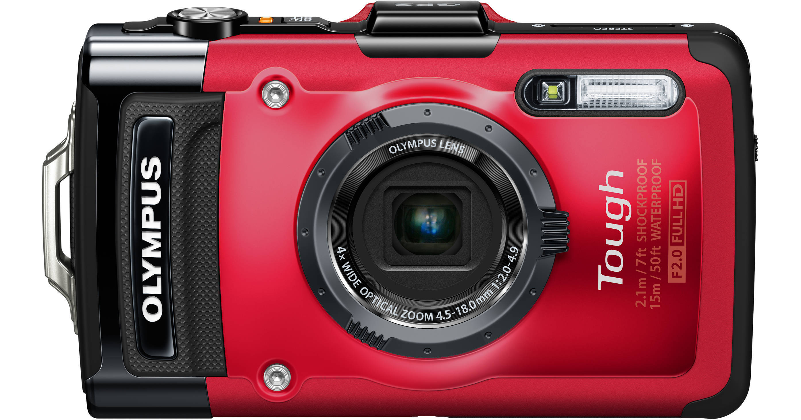 Olympus Tough Tg-2 Ihs Digital Camera (red) V104120ru000 B&h