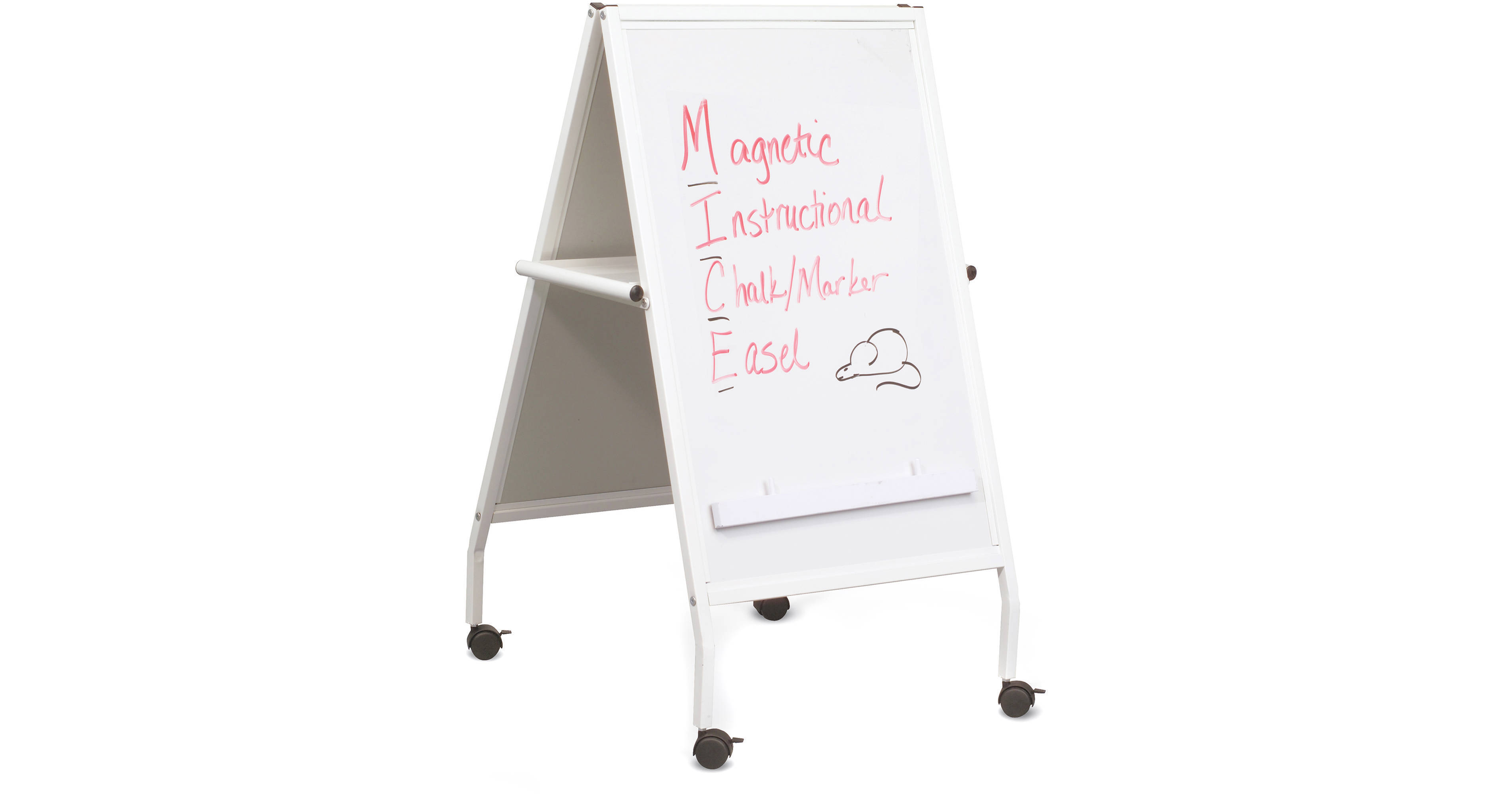 Best Rite MICE Wheasel with Whiteboard & Chalkboard Surfaces 803