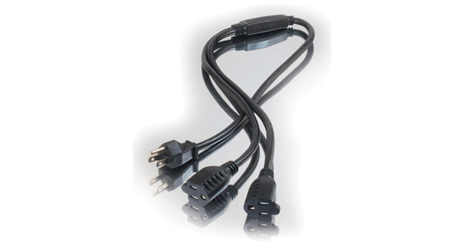 C2G 16 AWG 1-to-2 Power Cord Splitter NEMA 5-15P to 2 NEMA 29805