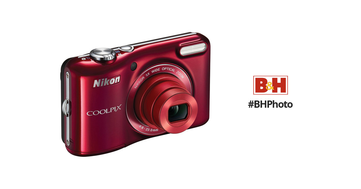Nikon COOLPIX L28 Digital Camera (Red) 26395 B&H Photo Video