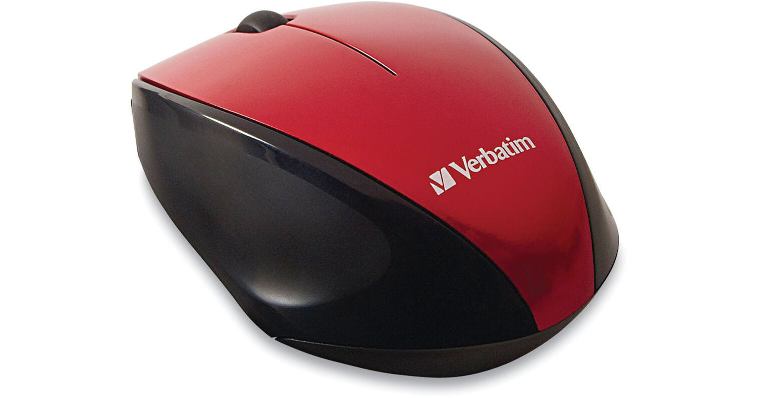 Verbatim Wireless Multi-Trac Blue LED Optical Mouse (Red) 97995