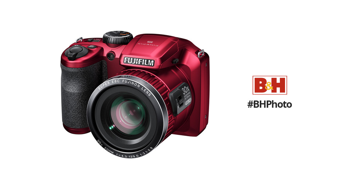 FUJIFILM FinePix S6800 Digital Camera (Red) 16303208 B&H Photo